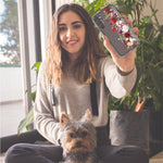 Samsung Galaxy S10e Red Summer Watercolor Floral Bouquets Ruby Flowers Hybrid Protective Phone Case Cover