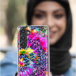 LG Aristo 5 Vibrant Pink Purple Tie Dye Summer Leopard Swirl Rainbow Hybrid Protective Phone Case Cover