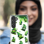 Samsung Galaxy S9 Gnomes Shamrock Lucky Green Clover St. Patrick Hybrid Protective Phone Case Cover