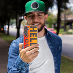 Samsung Galaxy S22 Ultra Orange Clear Funny Text Quote Hella Down Hybrid Protective Phone Case Cover