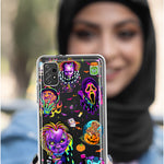 Samsung Galaxy S10 Cute Halloween Spooky Horror Scary Neon Characters Hybrid Protective Phone Case Cover