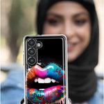 Samsung Galaxy J3 J337 Colorful Lip Graffiti Painting Art Hybrid Protective Phone Case Cover