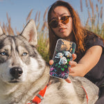 Samsung Galaxy S22 Ultra White Roses Graffiti Wall Art Painting Hybrid Protective Phone Case Cover