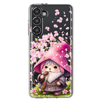 Samsung Galaxy S23 Cute Pink Cherry Blossom Gnome Spring Floral Flowers Double Layer Phone Case Cover