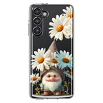 Samsung Galaxy S23 Cute Gnome White Daisy Flowers Floral Hybrid Protective Phone Case Cover