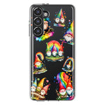 Samsung Galaxy S23 Colorful Neon Glow Rainbow Gnomes Painting Hybrid Protective Phone Case Cover