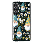 Samsung Galaxy S23 Cute White Daisies Gnomes Flowers Floral Double Layer Phone Case Cover