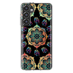 Samsung Galaxy S23 Mandala Geometry Abstract Elephant Pattern Hybrid Protective Phone Case Cover