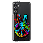 Samsung Galaxy S23 Peace Graffiti Painting Art Hybrid Protective Phone Case Cover