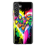 Samsung Galaxy S23 Colorful Rainbow Hearts Love Graffiti Painting Hybrid Protective Phone Case Cover