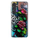 Samsung Galaxy S23 Red Roses Graffiti Painting Art Hybrid Protective Phone Case Cover