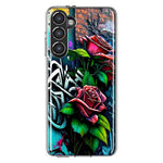 Samsung Galaxy S23 Plus Red Roses Graffiti Painting Art Hybrid Protective Phone Case Cover