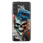 Samsung Galaxy S23 Plus Fantasy Blue Dragon Dream Skull Double Layer Phone Case Cover