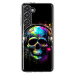 Samsung Galaxy S23 Fantasy Skull Headphone Colorful Pop Art Hybrid Protective Phone Case Cover