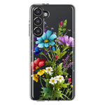 Samsung Galaxy S23 Purple Yellow Red Spring Flowers Floral Hybrid Protective Phone Case Cover