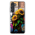 Samsung Galaxy S23 Sunflowers Graffiti Painting Art Hybrid Protective Phone Case Cover