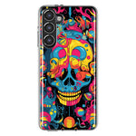 Samsung Galaxy S23 Psychedelic Trippy Death Skull Pop Art Hybrid Protective Phone Case Cover