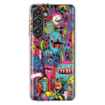 Samsung Galaxy S23 Psychedelic Trippy Happy Aliens Characters Hybrid Protective Phone Case Cover