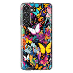 Samsung Galaxy S23 Psychedelic Trippy Butterflies Pop Art Hybrid Protective Phone Case Cover