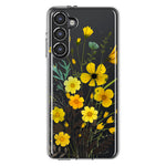 Samsung Galaxy S23 Yellow Summer Flowers Floral Hybrid Protective Phone Case Cover