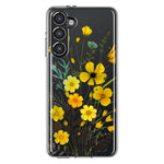 Samsung Galaxy S23 Plus Yellow Summer Flowers Floral Hybrid Protective Phone Case Cover