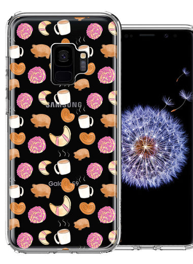 Samsung Galaxy S9 Mexican Pan Dulce Cafecito Coffee Concha Polka Dots Double Layer Phone Case Cover