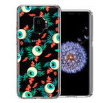 Samsung Galaxy S9 Halloween Creepy Tropical Eyeballs Design Double Layer Phone Case Cover