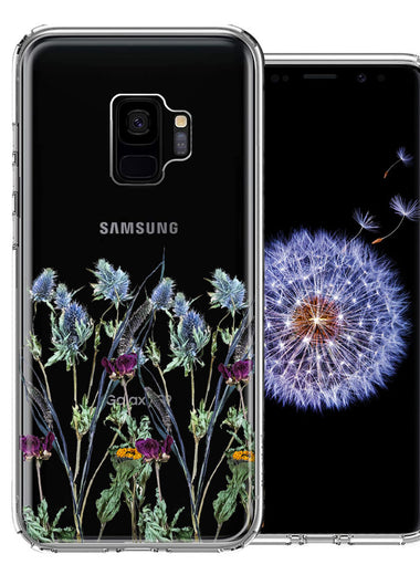Samsung Galaxy S9 Country Dried Flowers Design Double Layer Phone Case Cover