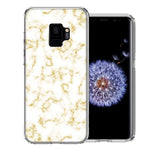 Samsung Galaxy S9 Gold Marble Design Double Layer Phone Case Cover