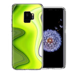 Samsung Galaxy S9 Green White Abstract Design Double Layer Phone Case Cover