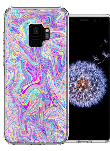 Samsung Galaxy S9 Paint Swirl Design Double Layer Phone Case Cover