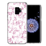 Samsung Galaxy S9 Pink Marble Design Double Layer Phone Case Cover