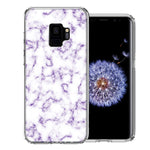 Samsung Galaxy S9 Purple Marble Design Double Layer Phone Case Cover