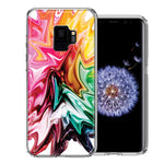 Samsung Galaxy S9 Rainbow Flower Abstract Design Double Layer Phone Case Cover