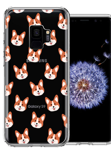 Samsung Galaxy S9 Shiba Inu Polkadots Design Double Layer Phone Case Cover