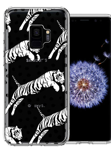 Samsung Galaxy S9 Tiger Polkadots Design Double Layer Phone Case Cover