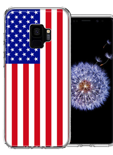 Samsung Galaxy S9 USA American Flag  Design Double Layer Phone Case Cover