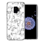 Samsung Galaxy S9 White Grey Marble Design Double Layer Phone Case Cover