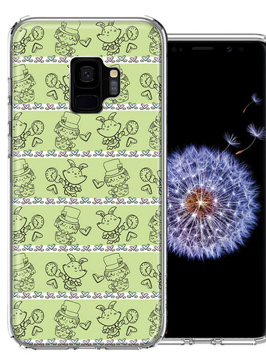 Samsung Galaxy S9 Wonderland Hatter Rabbit Design Double Layer Phone Case Cover
