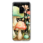 Samsung Galaxy S9 Fairytale Watercolor Mushrooms Pastel Spring Flowers Floral Hybrid Protective Phone Case Cover