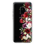 Samsung Galaxy S9 Red Summer Watercolor Floral Bouquets Ruby Flowers Hybrid Protective Phone Case Cover
