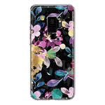 Samsung Galaxy S9 Zebra Stripes Tropical Flowers Purple Blue Summer Vibes Hybrid Protective Phone Case Cover