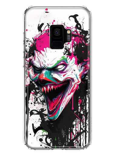 Samsung Galaxy S9 Evil Joker Face Painting Graffiti Hybrid Protective Phone Case Cover