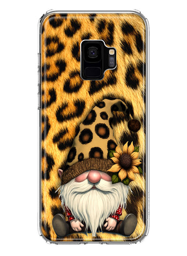 Samsung Galaxy S9 Gnome Sunflower Leopard Hybrid Protective Phone Case Cover