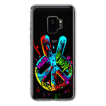 Samsung Galaxy S9 Peace Graffiti Painting Art Hybrid Protective Phone Case Cover