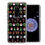 Samsung Galaxy S9 Plus Classic Christmas Polka Dots Santa Snowman Reindeer Candy Cane Design Double Layer Phone Case Cover
