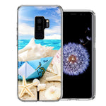 Samsung Galaxy S9 Plus Beach Paper Boat Design Double Layer Phone Case Cover