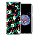 Samsung Galaxy S9 Plus Halloween Creepy Tropical Eyeballs Design Double Layer Phone Case Cover