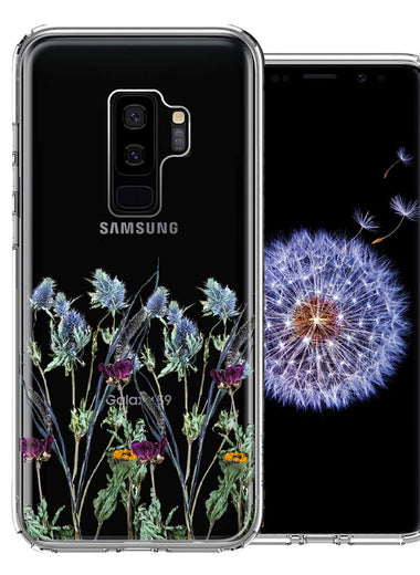 Samsung Galaxy S9 Plus Country Dried Flowers Design Double Layer Phone Case Cover