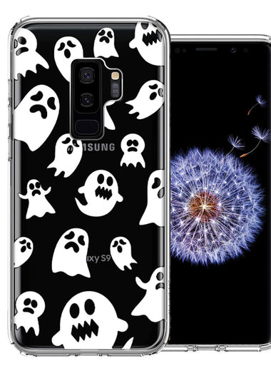 Samsung Galaxy S9 Plus Halloween Spooky Ghost Design Double Layer Phone Case Cover